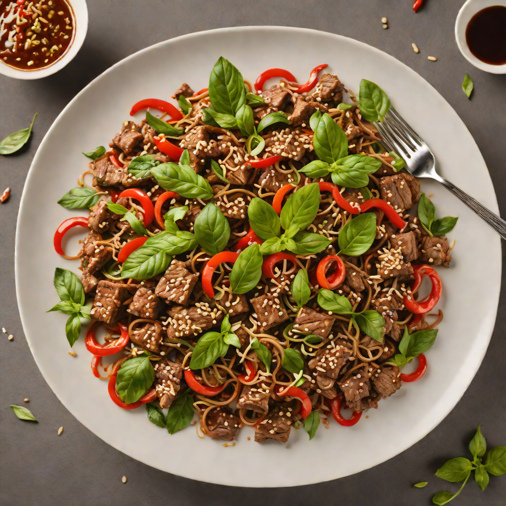 Quick Stir-Fried Beef with Thai Basil and Chili