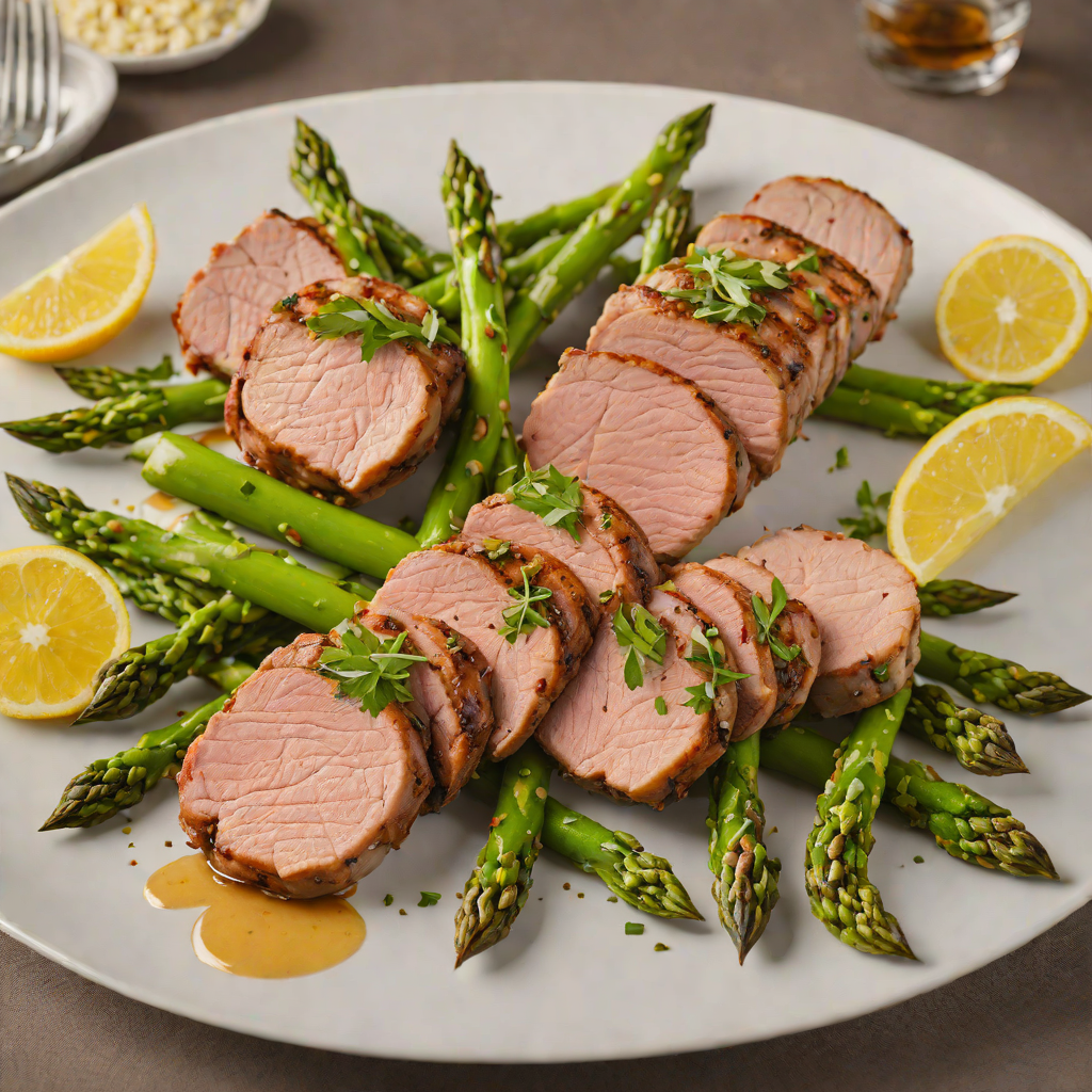 Grilled Herb-Marinated Pork Tenderloin with Asparagus