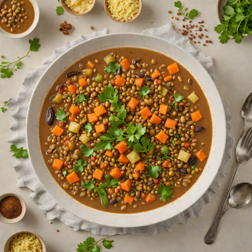 One-Pot Lentil and Vegetable Stew with Warm Spices