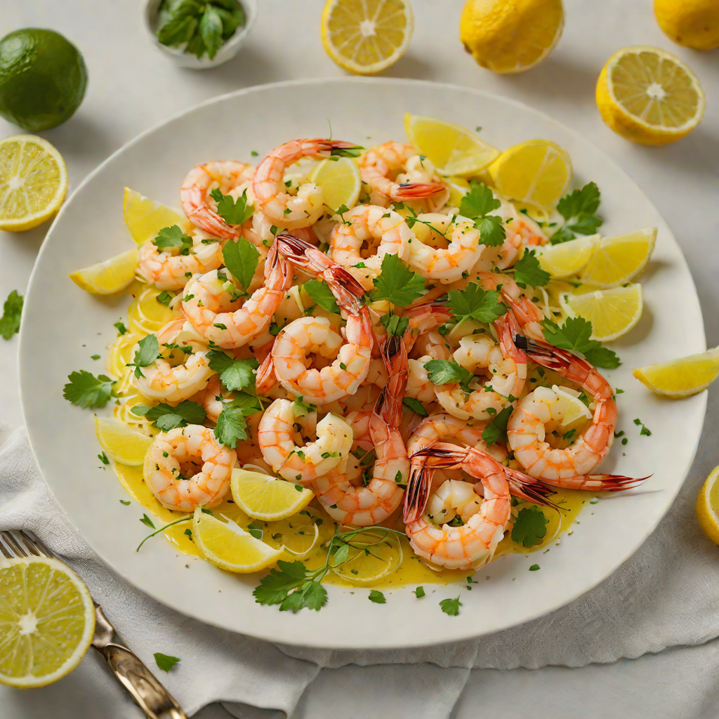 Sautéed Shrimp in Garlic Butter with Calamansi Zest