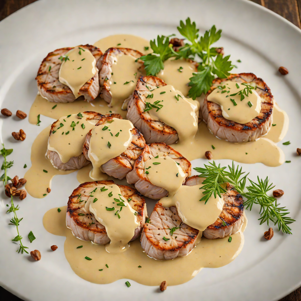 Pan-Seared Pork Medallions with Festus Mustard Cream Sauce
