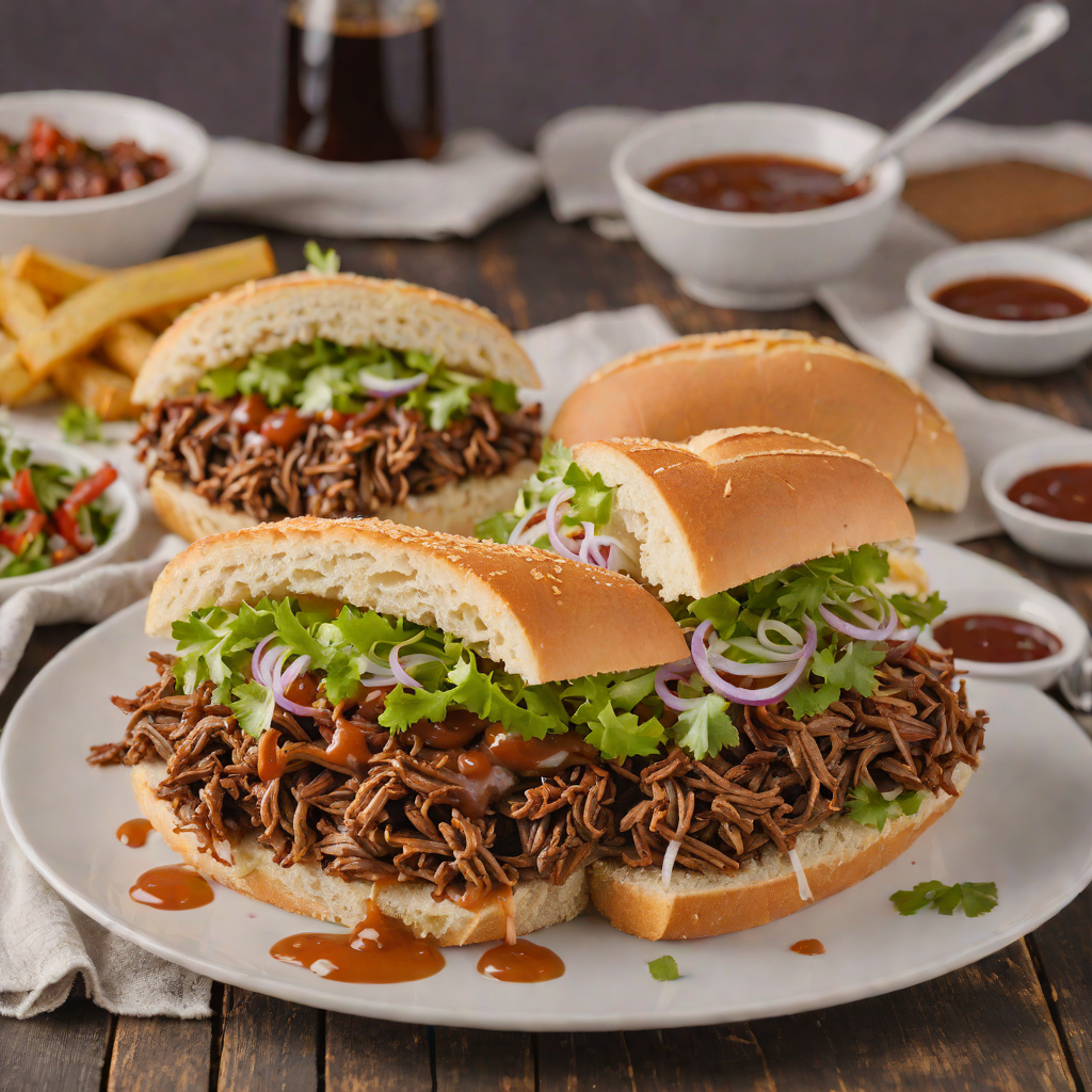 Sweet and Spicy Festus-Style BBQ Pulled Beef Sandwich