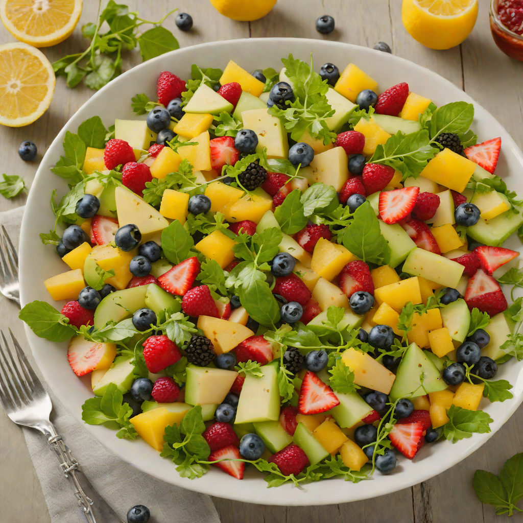 Seasonal Fruit Salad with Honey-Lemon Dressing