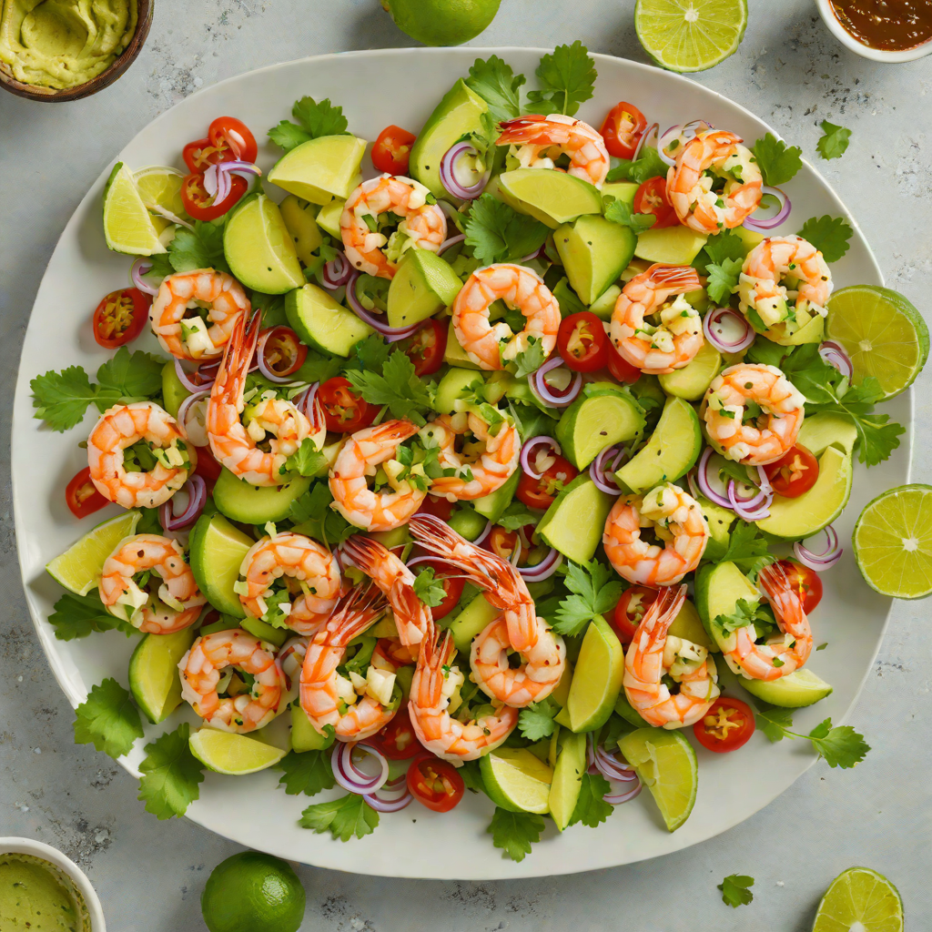 Cilantro-Lime Shrimp and Avocado Salad with Jalapeño Dressing