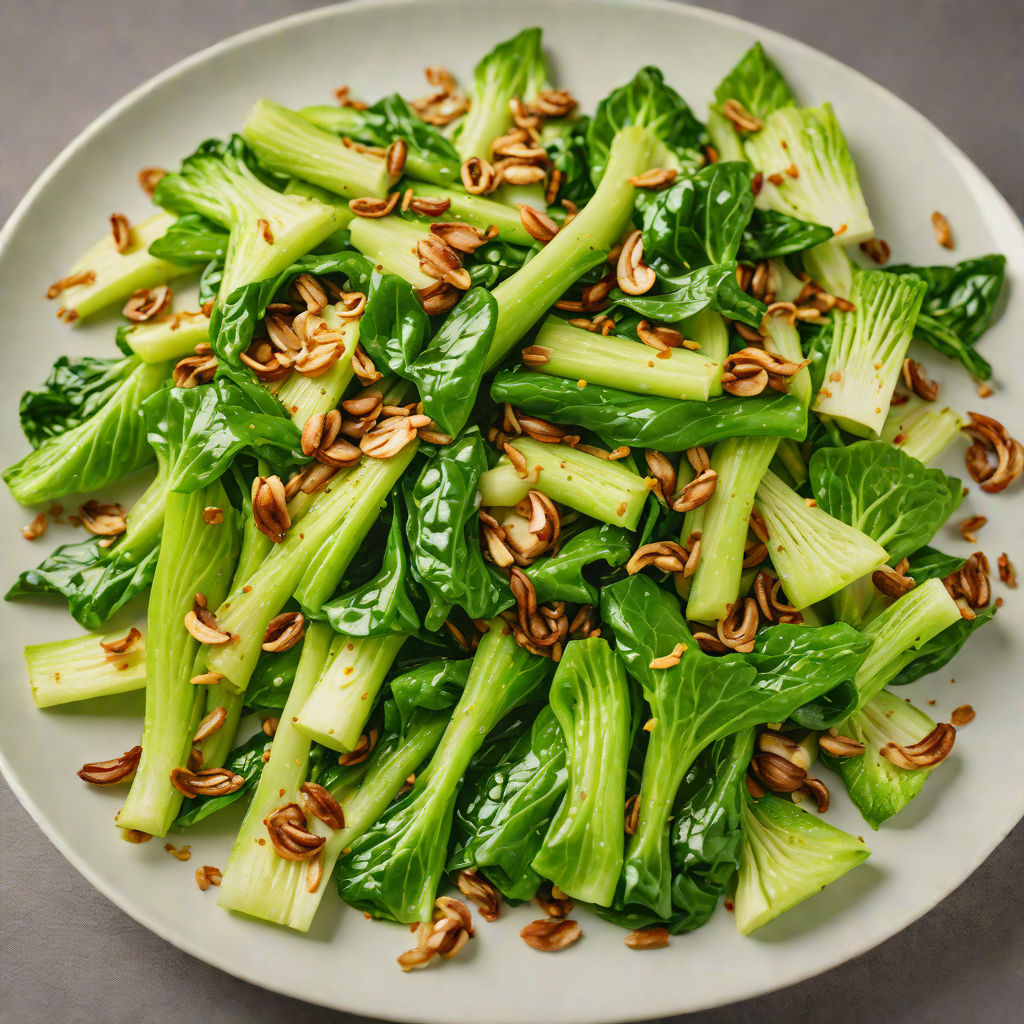 No-Oil Stir-Fried Garlic Bok Choy