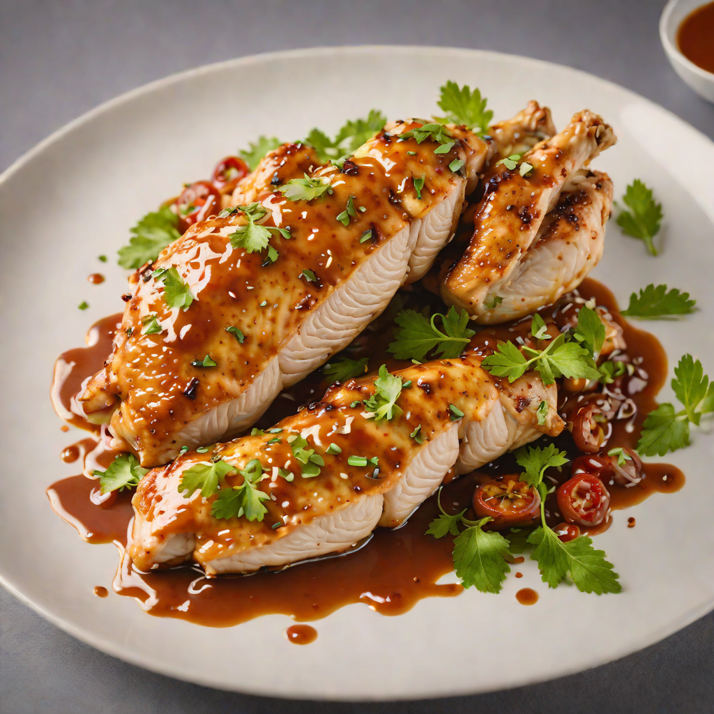 Pan-Seared Chicken with Spicy Garlic-Infused Logitech Sauce