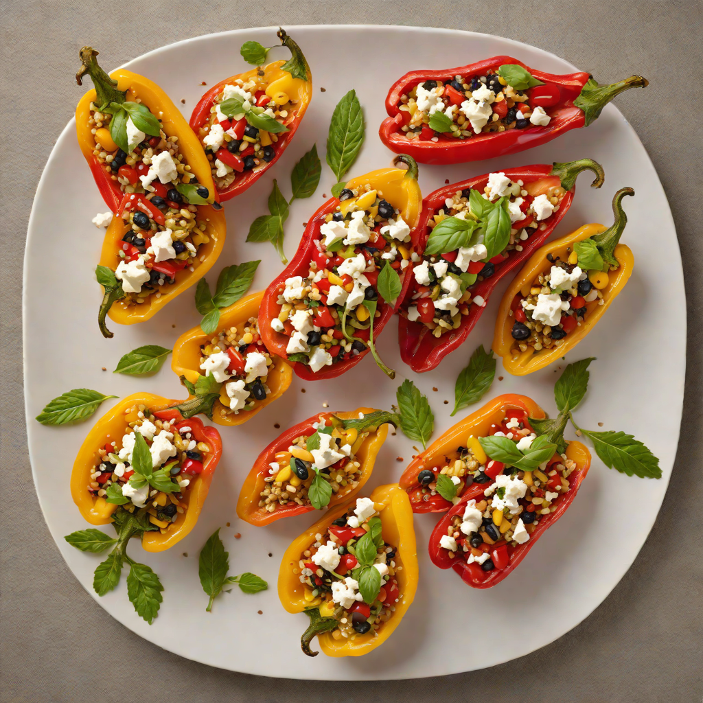 Half-Baked Mediterranean Stuffed Peppers with Quinoa and Feta