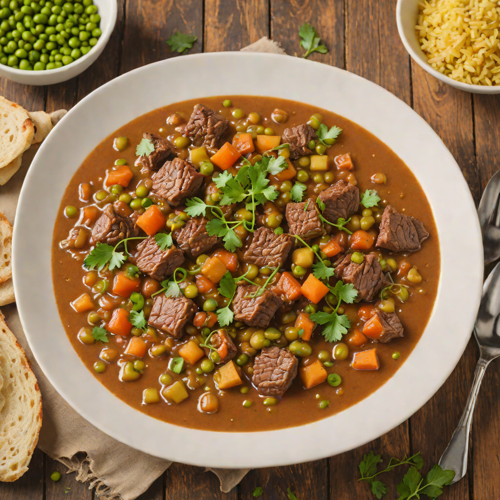 Slow-Simmered Berbere Beef Stew with Split Peas