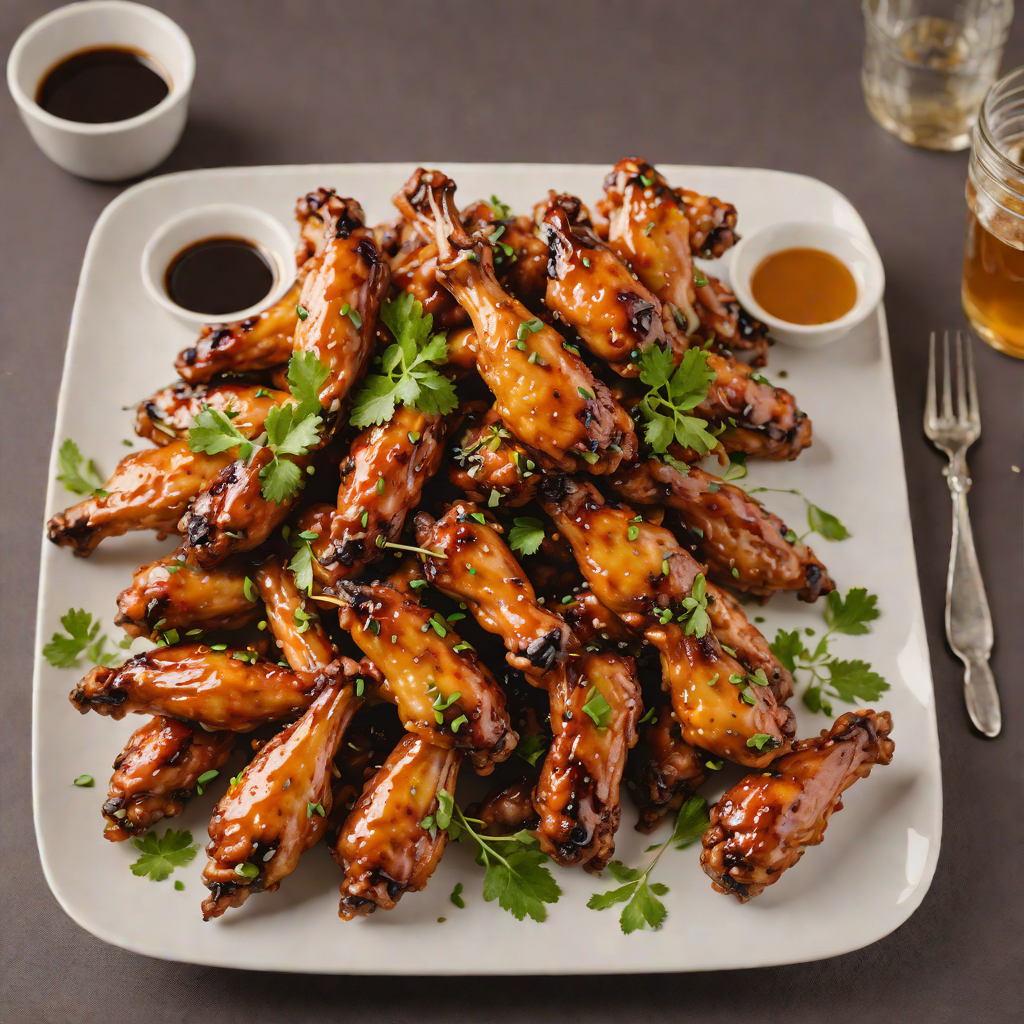 Coffee-Spiced Honey Glazed Chicken Wings