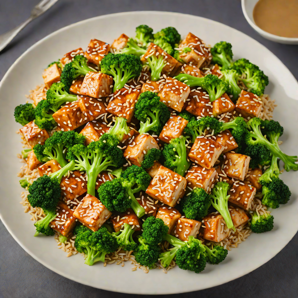 Garlic-Sesame Tofu Stir-Fry with Broccoli