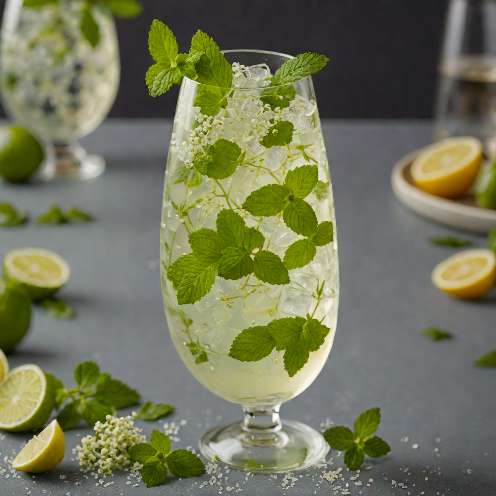 Mint and Elderflower Hugo Spritz