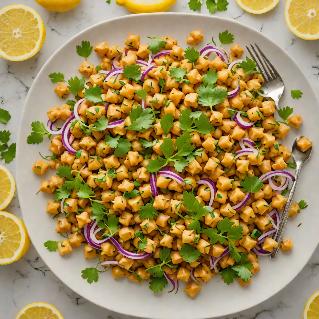 Spicy No-Mayo Chickpea Salad with Lemon and Cumin