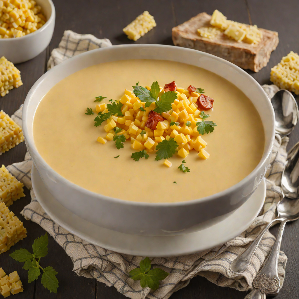 Chesterfield-Inspired Sweet Corn and Cheddar Bisque