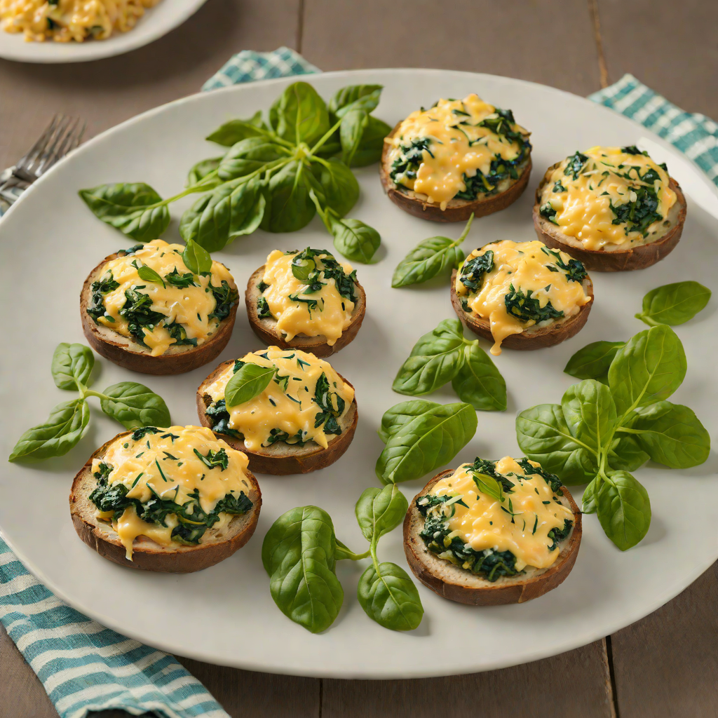 Half-Baked Cheddar and Spinach Stuffed Portobello Mushrooms