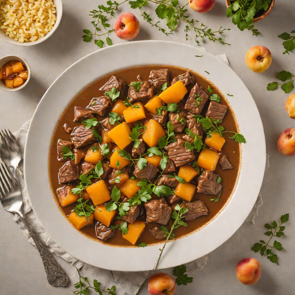 Slow-Cooked Beef Stew with Apricots and Cardamom