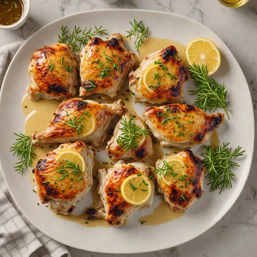Oven-Roasted Chicken Thighs with Garlic and Thyme Butter