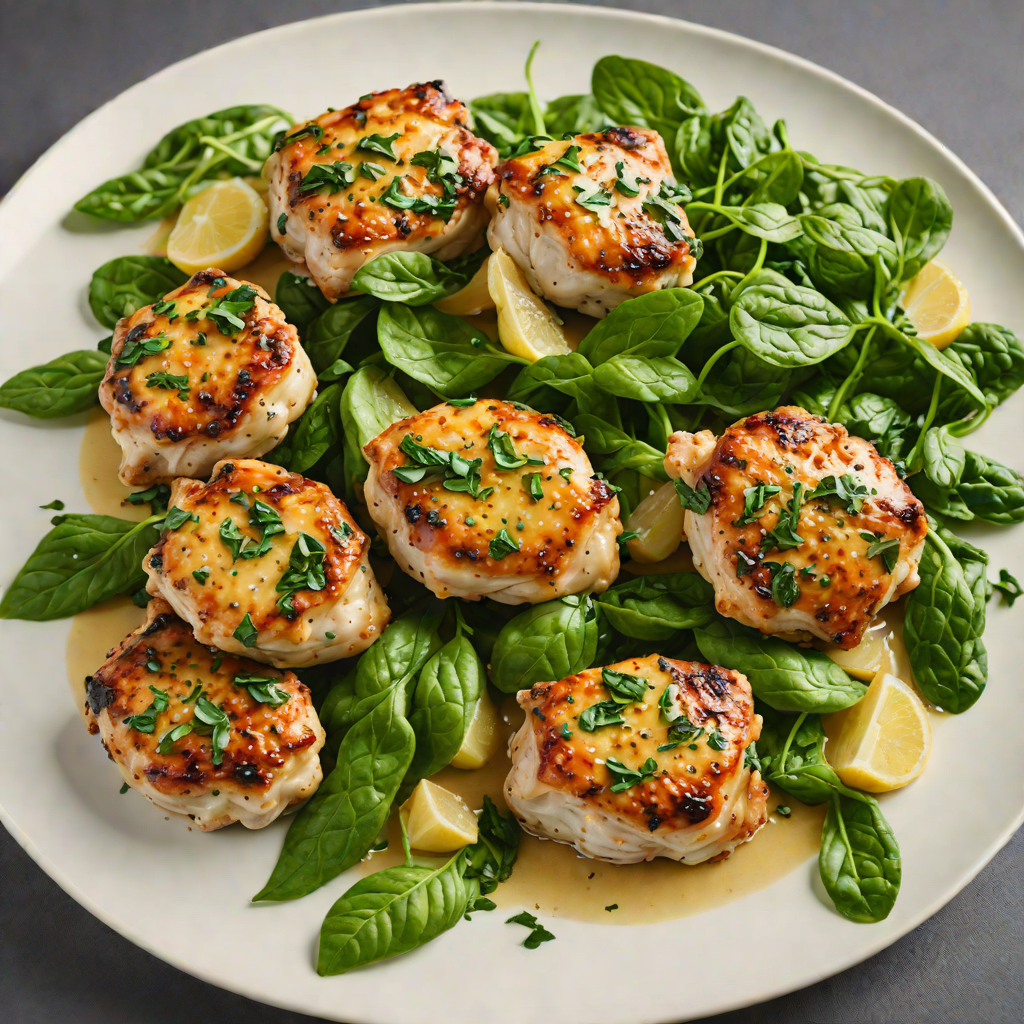 Pan-Fried Chicken Thighs with Garlic Butter and Spinach