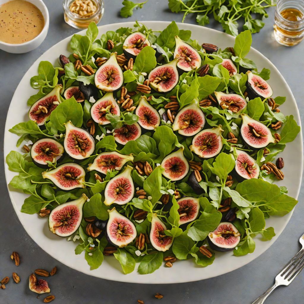 Cognac-Soaked Fig and Walnut Salad with Honey Vinaigrette
