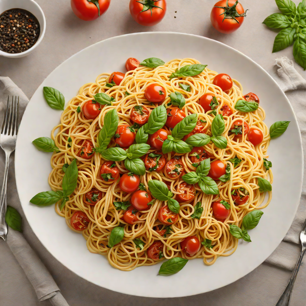 One-Pot Spaghetti with Roasted Tomato and Basil