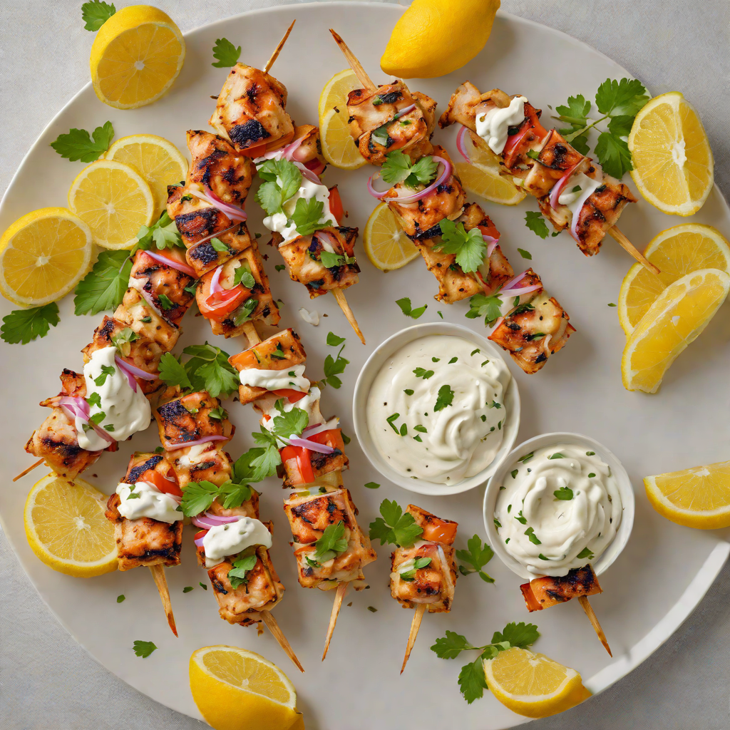 Lemon-Infused Greek Chicken Souvlaki with Garlic Yogurt Sauce