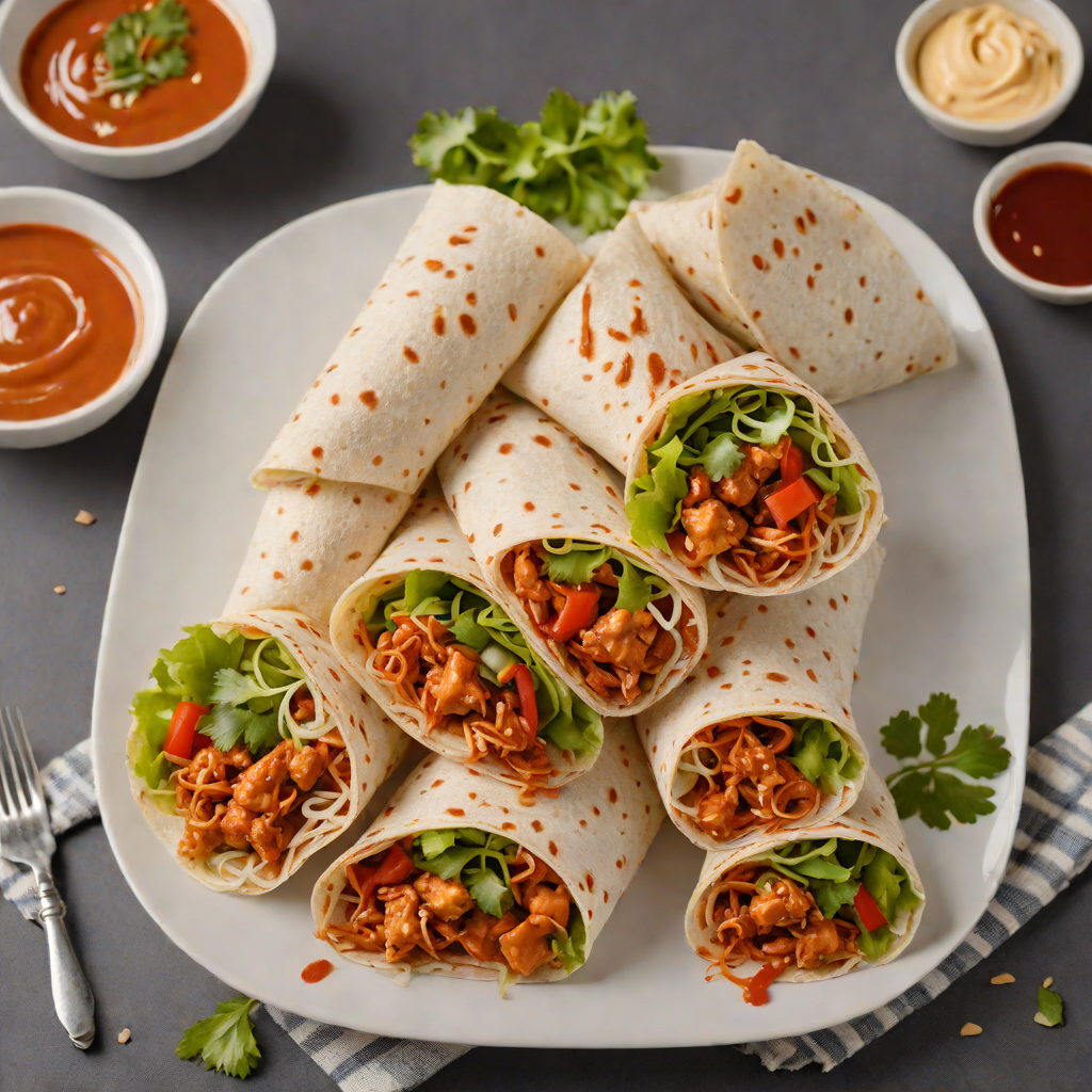 Korean-Inspired Spicy Chicken Wraps with Gochujang Mayo
