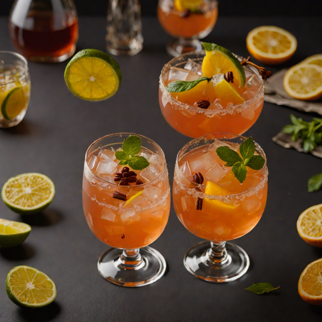 Smoky Mezcal-Spiced Punch Cocktail