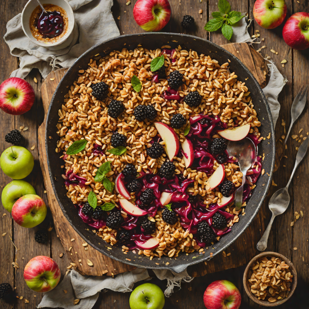 Harrow-Inspired Apple and Blackberry Crumble with Oat Topping