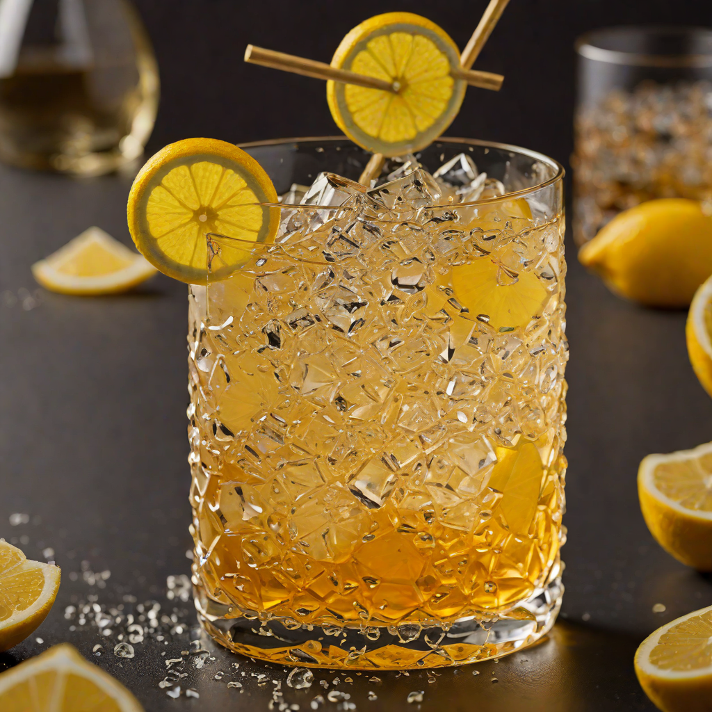 Honey-Lemon Whiskey Highball with Sparkling Water