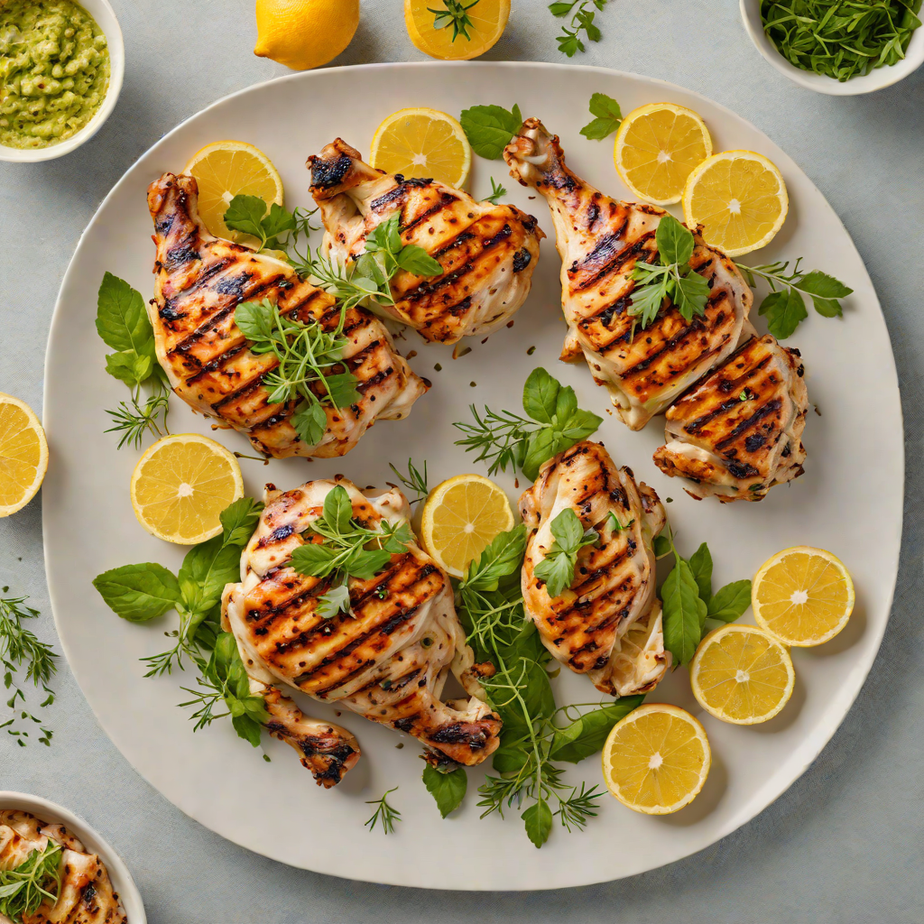 Half-Grilled Chicken with Citrus Herb Marinade