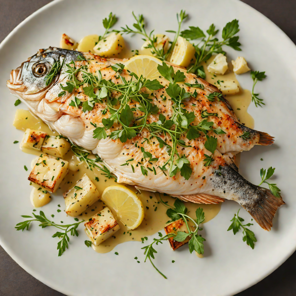 Pan-Seared Regional Fish with Garlic Butter and Fresh Herbs