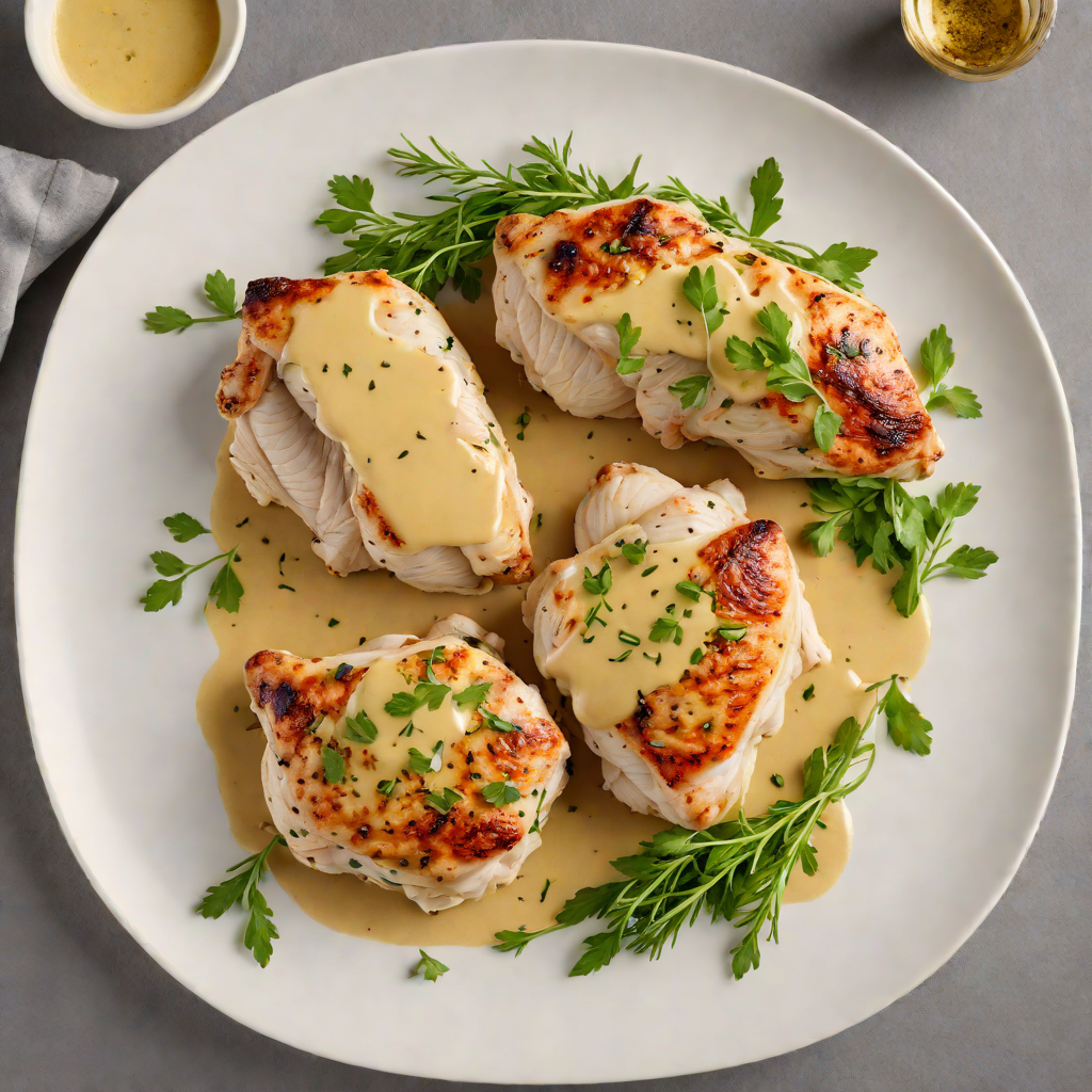 Pan-Seared Chicken with No-Salt Herb Butter Sauce