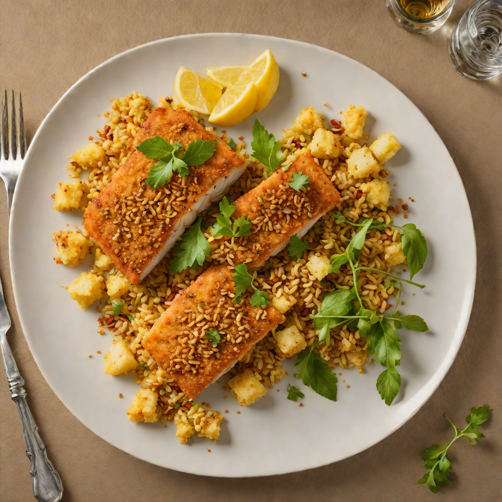Pan-Seared Catfish with Cajun Spice and Cornbread Crumble