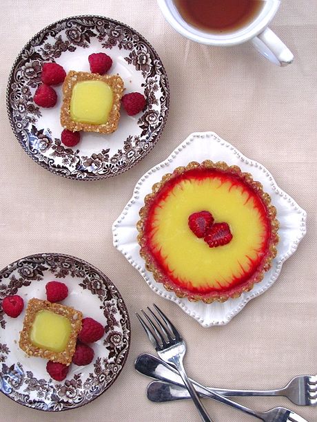 Lemon-Raspberry Spring Tart with Almond Crust