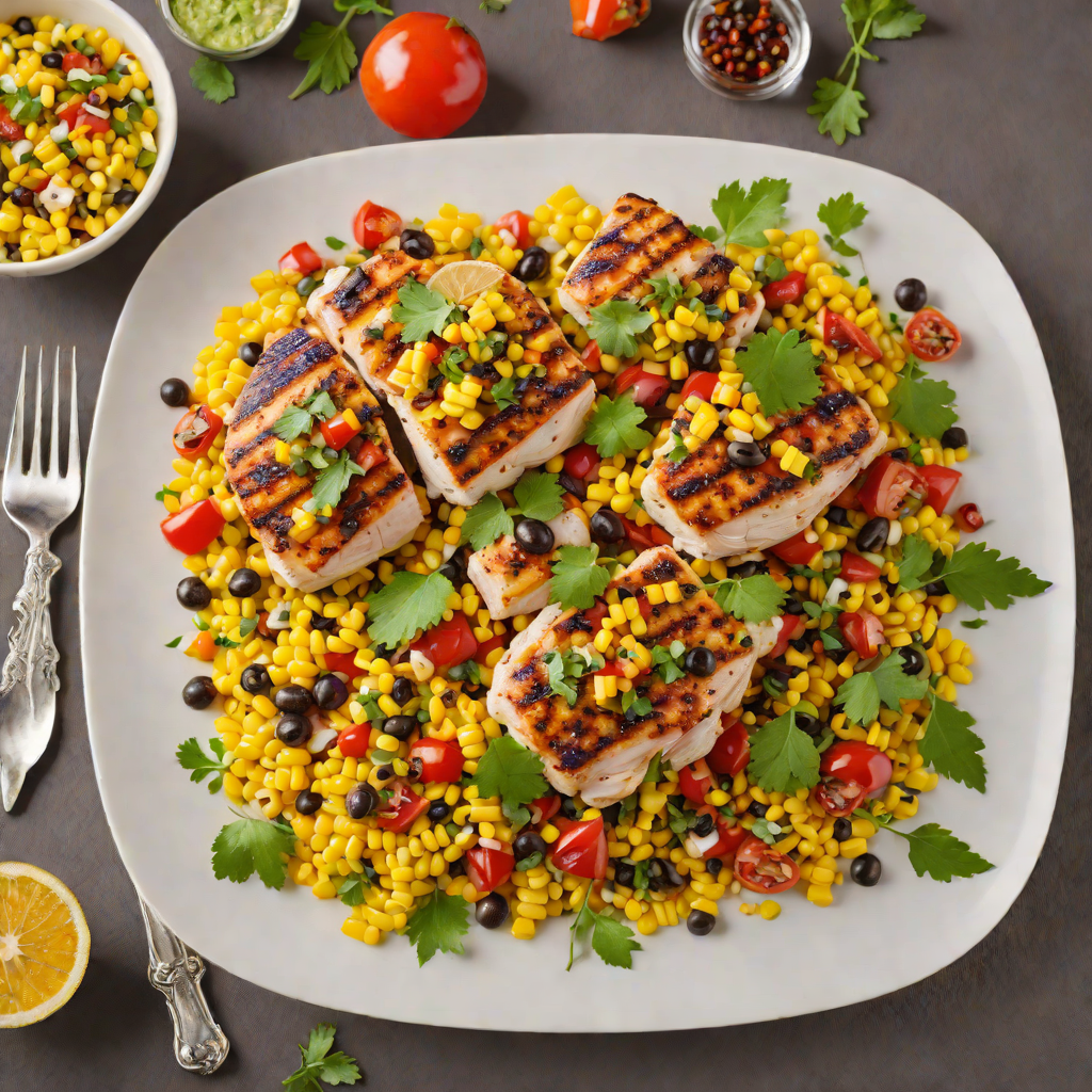 Grilled Citrus-Pepper Chicken with Roasted Corn Salsa