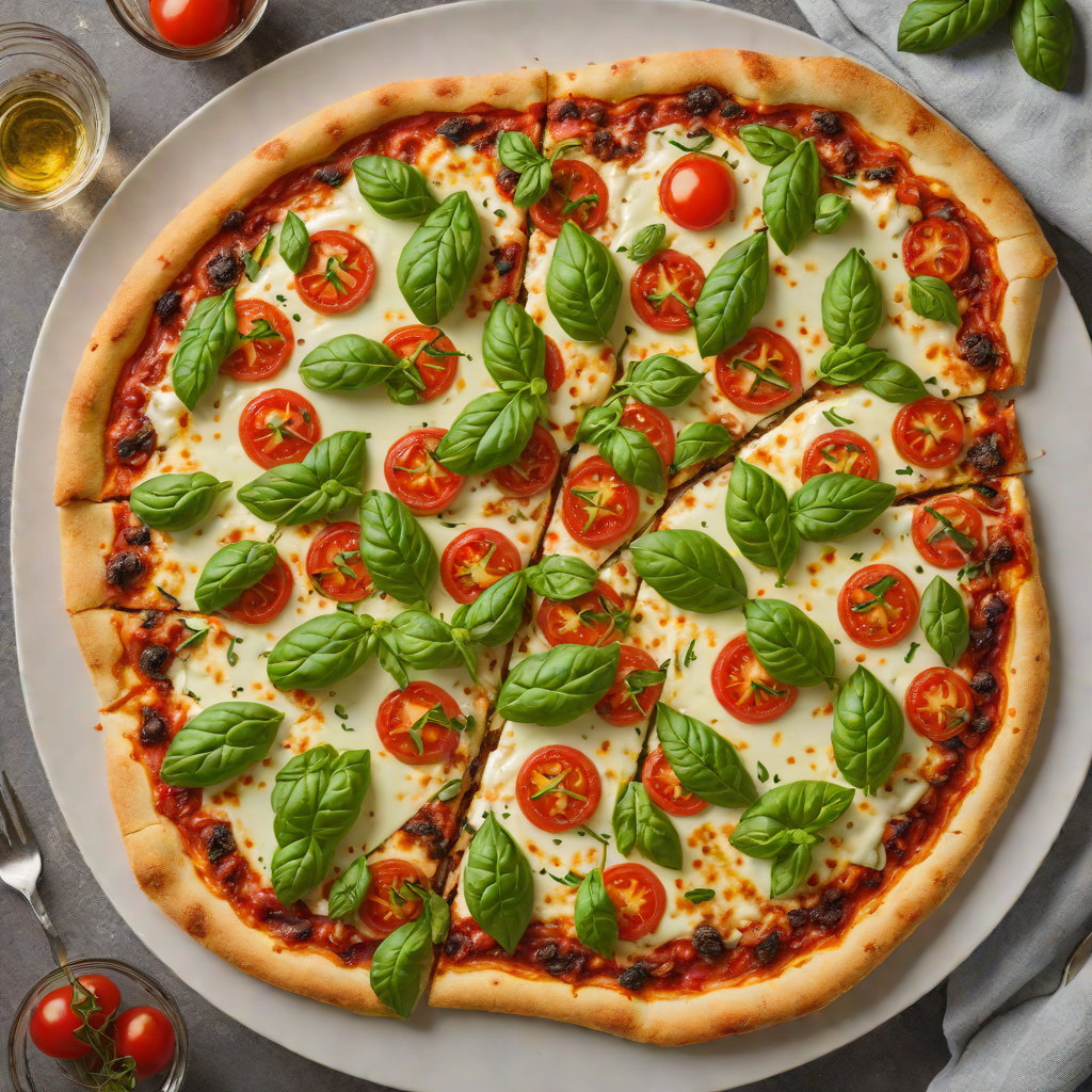 Wood-Fired Mozzarella and Basil Pizza with No-Crush Tomato Drizzle