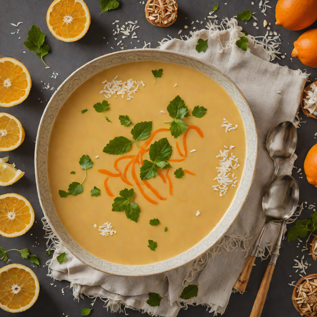 Citrus Ginger Carrot Soup with Coconut Milk