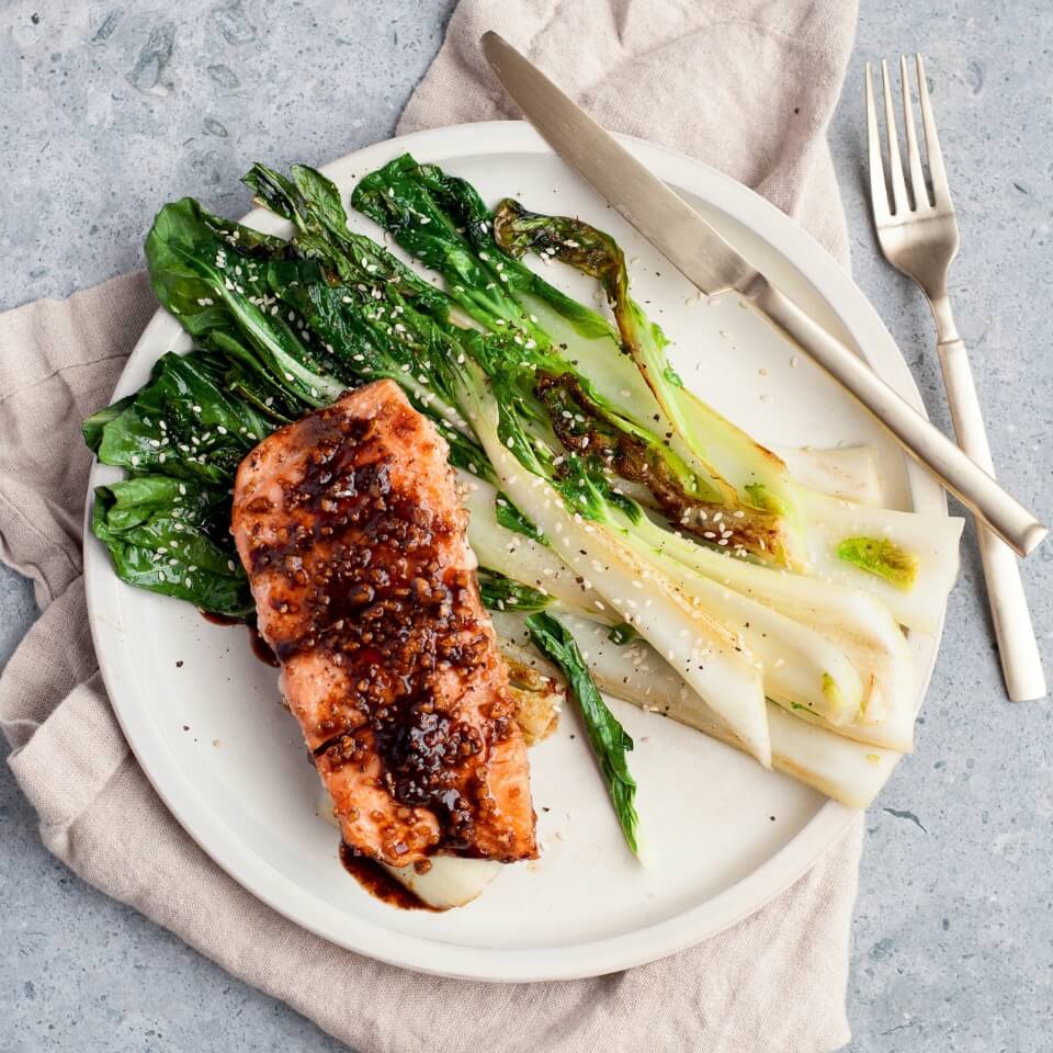 Asian-Inspired Teriyaki Salmon with Bok Choy