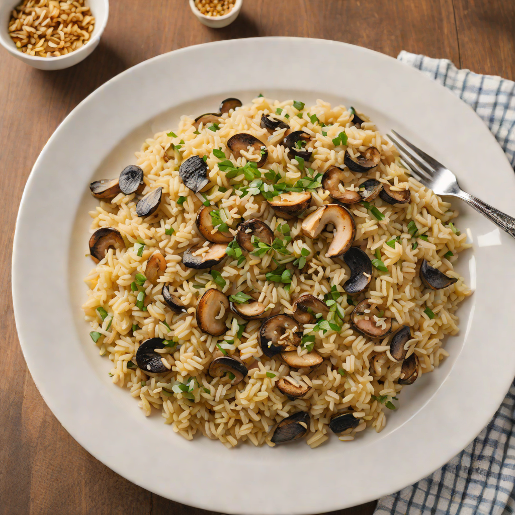 Stovetop Half-and-Half Mushroom Risotto
