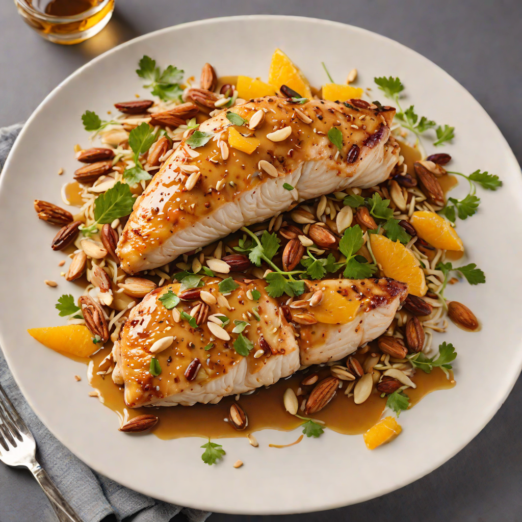 Sautéed Chicken with Orange-Honey Glaze and Toasted Almonds