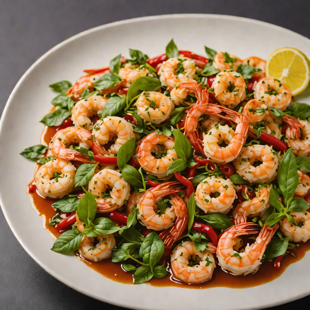 Stir-Fried Thai Basil Shrimp with Chili and Garlic