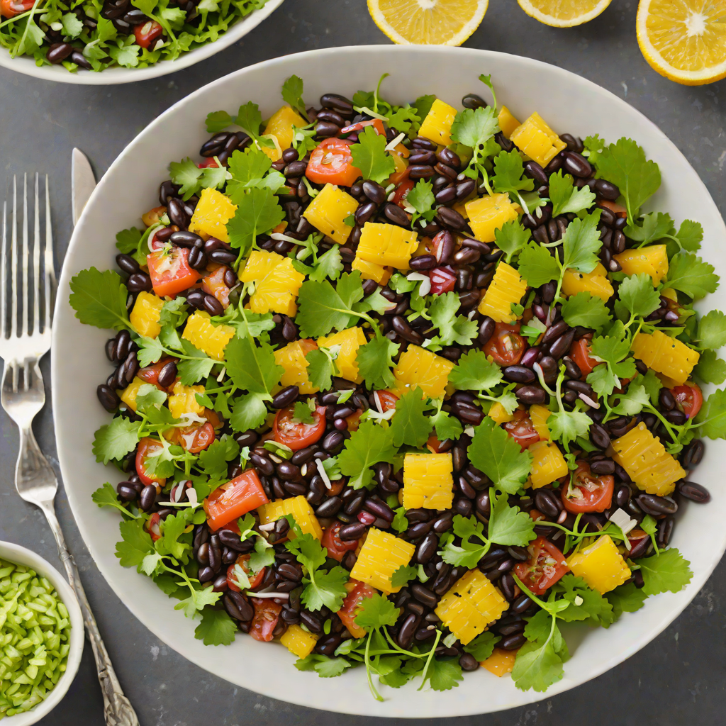 Citrus-Infused Black Bean and Cilantro Salad