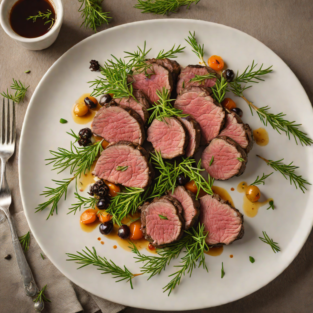 Mountain Herb-Roasted Venison with Juniper and Rosemary