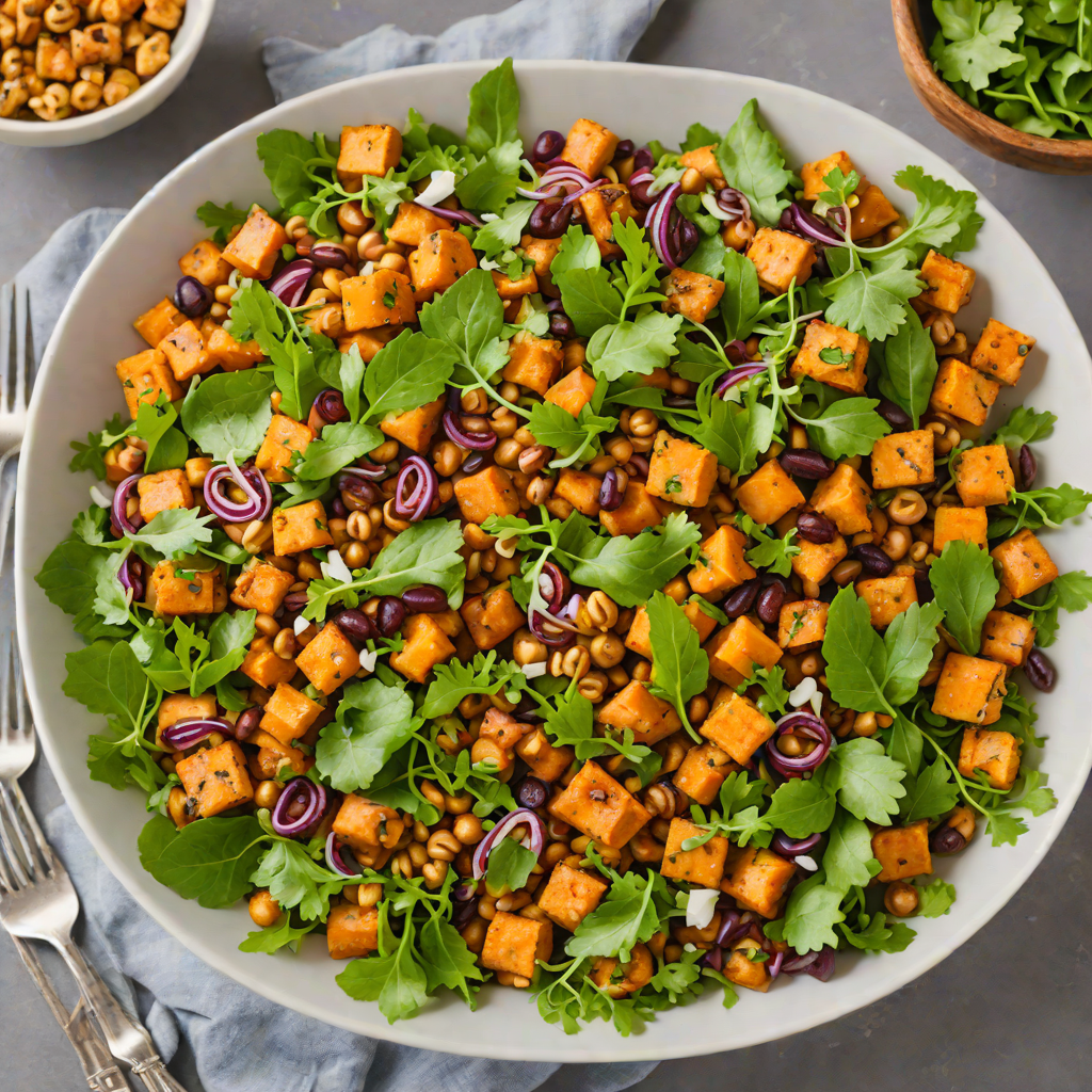 Oven-Roasted Spiced Chickpea and Sweet Potato Salad