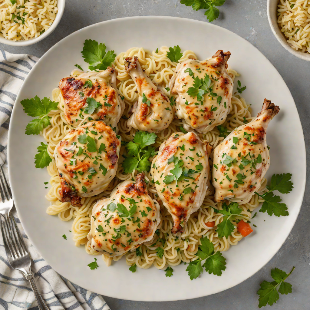 Crockpot Creamy Garlic Herb Chicken Thighs