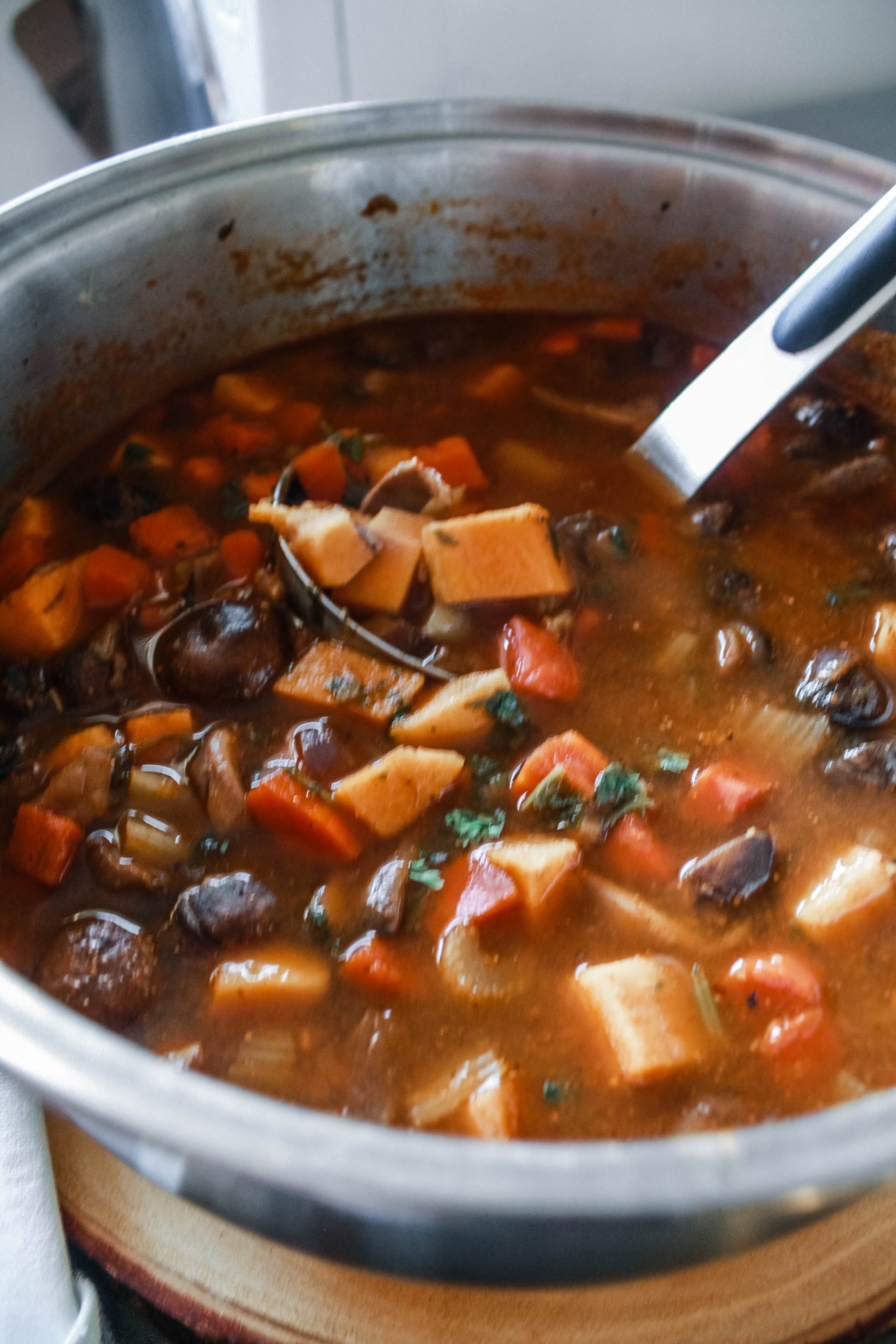 Smoked Moose & Root Vegetable Stew