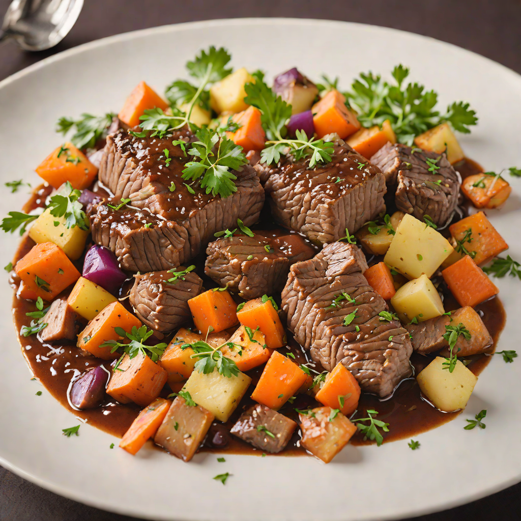 Slow-Cooked Braised Beef with Regional Root Vegetables