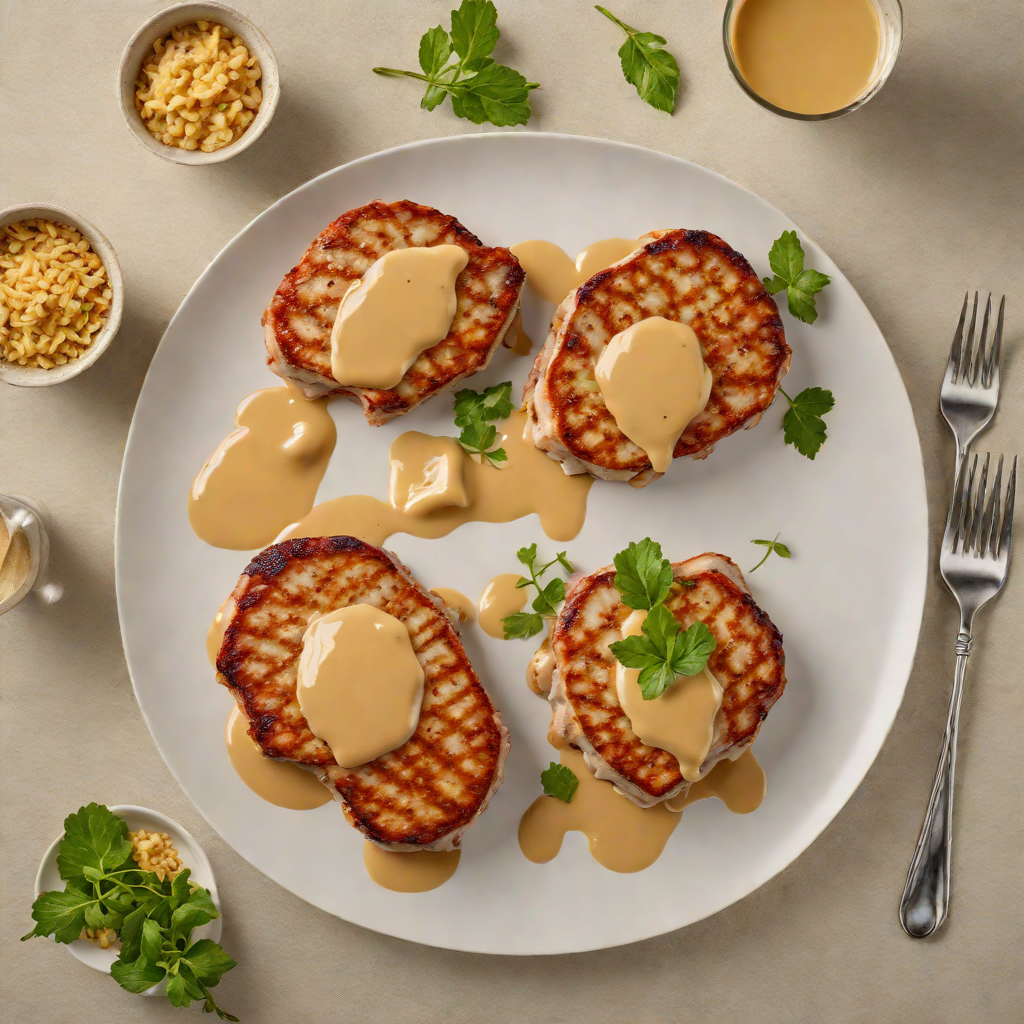 Pan-Seared Pork Chops with Regional Apple-Mustard Sauce