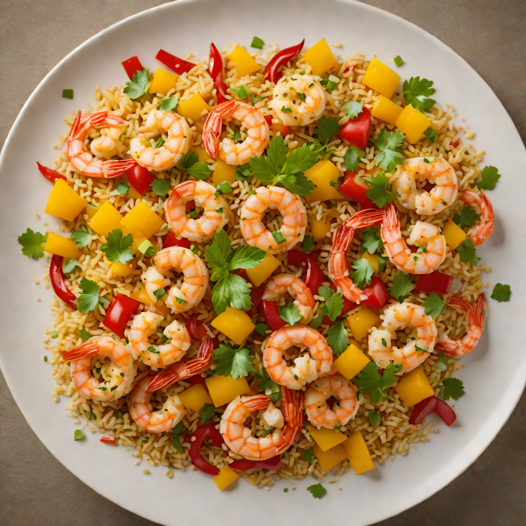 Sautéed Shrimp with Spiced Cauliflower Rice and Bell Peppers