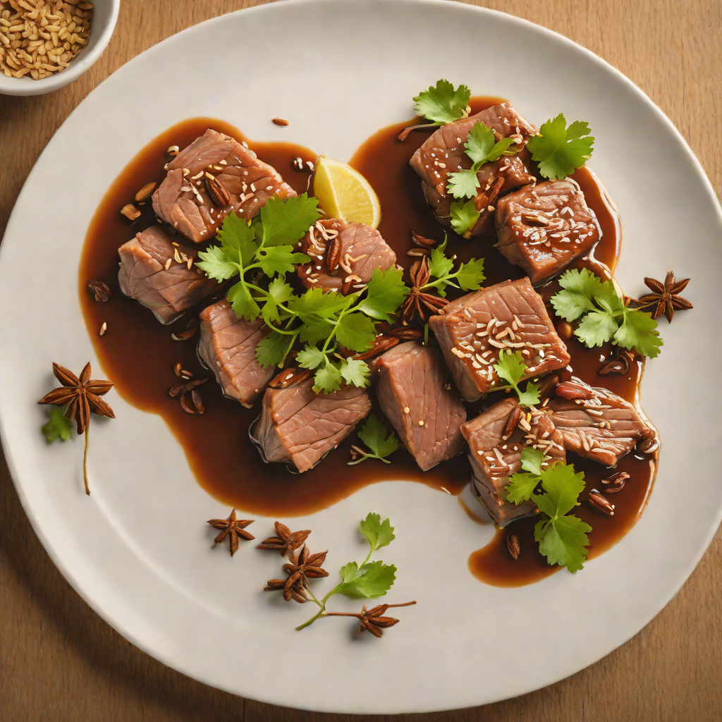 Asian-Style Braised Pork Back with Ginger and Star Anise