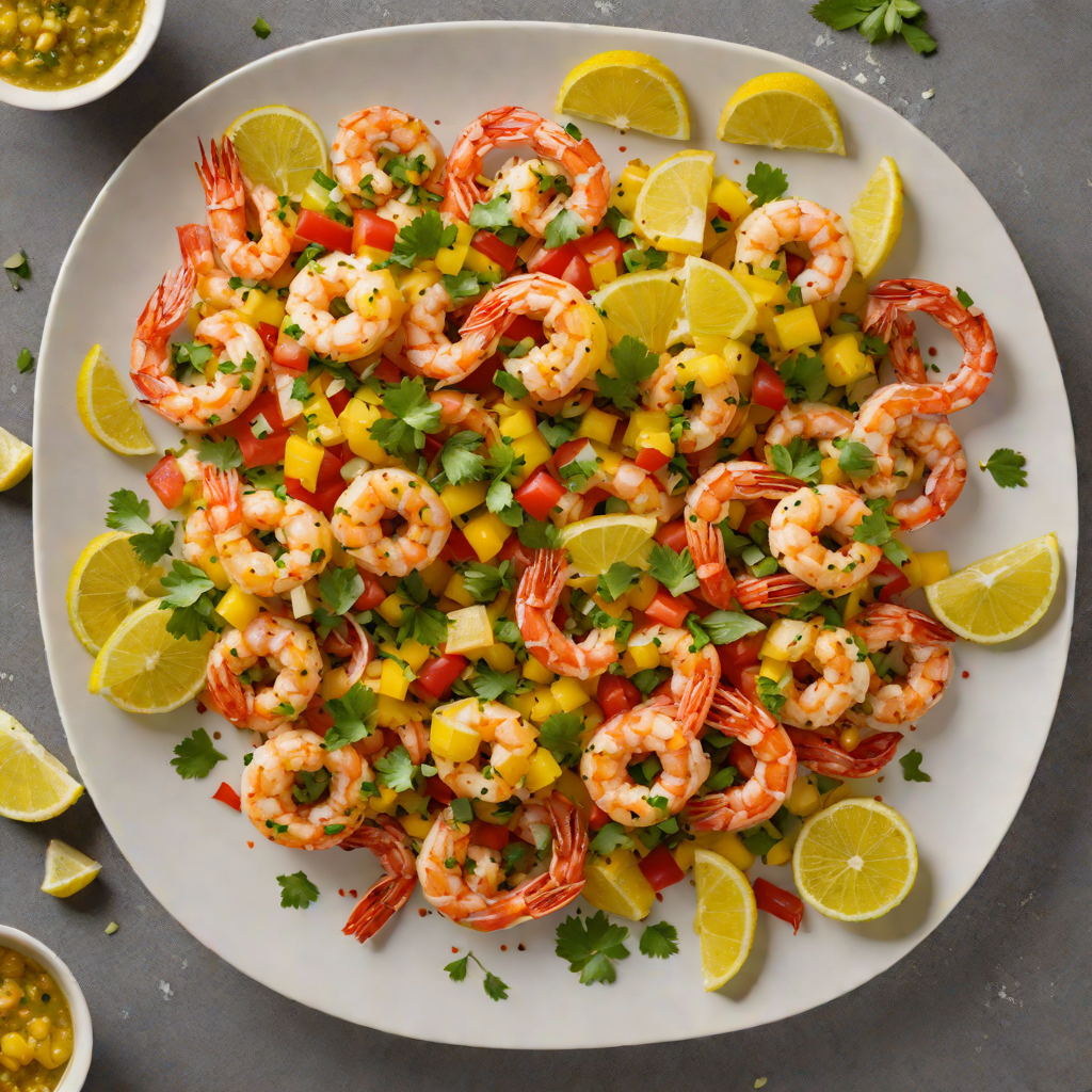 Sautéed Fun-Style Spicy Garlic Shrimp with Citrus Salsa